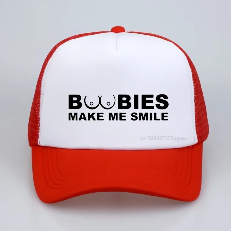 Boobies Make Me Smile Adjustable Baseball Cap