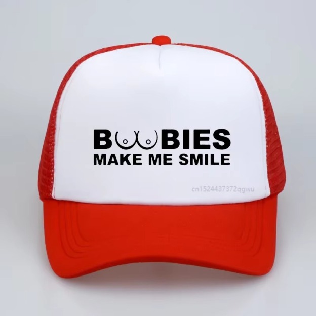 Boobies Make Me Smile Adjustable Baseball Cap