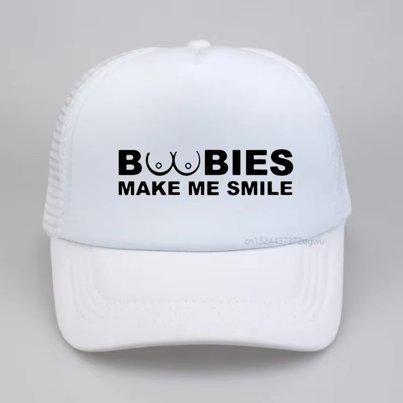 Boobies Make Me Smile Adjustable Baseball Cap
