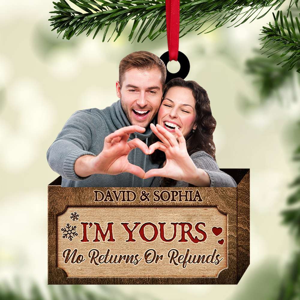 I am yours, couple gifts, personalized acrylic decorations, picture upload couple decorations, Christmas gifts