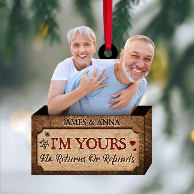 I am yours, couple gifts, personalized acrylic decorations, picture upload couple decorations, Christmas gifts