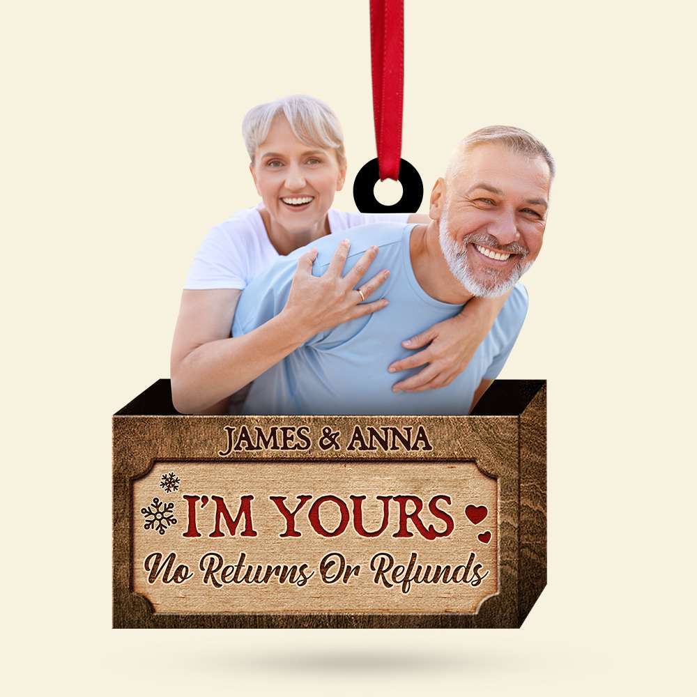I am yours, couple gifts, personalized acrylic decorations, picture upload couple decorations, Christmas gifts
