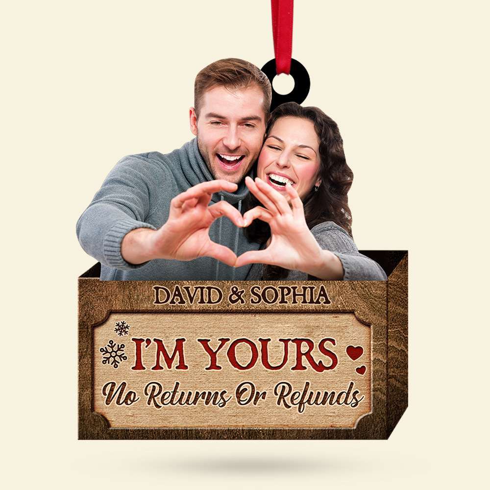 I am yours, couple gifts, personalized acrylic decorations, picture upload couple decorations, Christmas gifts