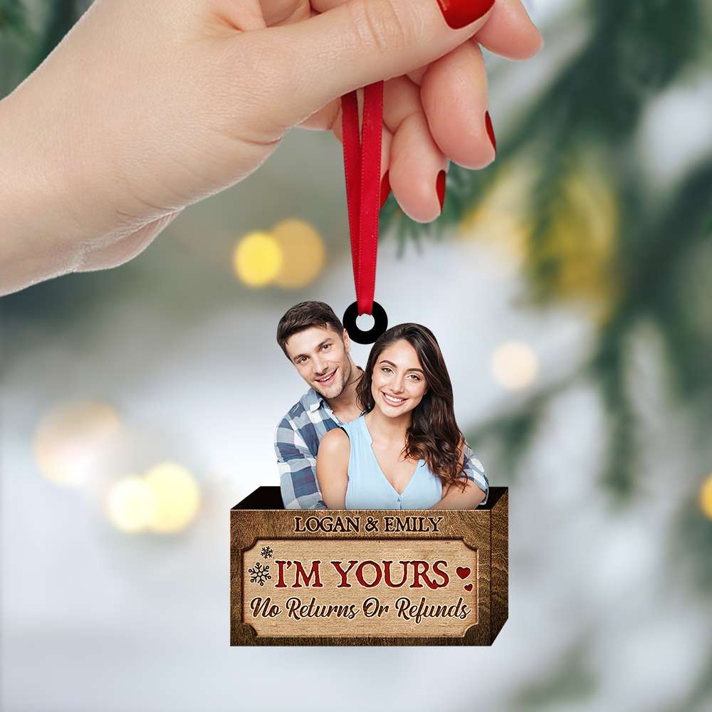 I am yours, couple gifts, personalized acrylic decorations, picture upload couple decorations, Christmas gifts