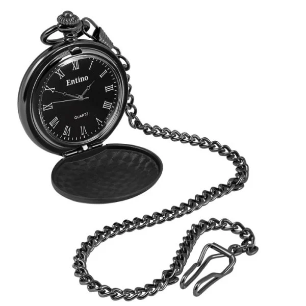 Personalized gunmetal pocket watch