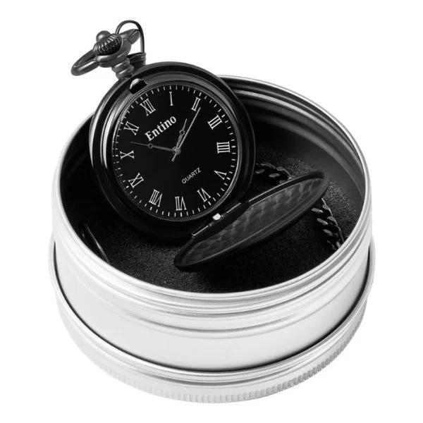 Personalized gunmetal pocket watch