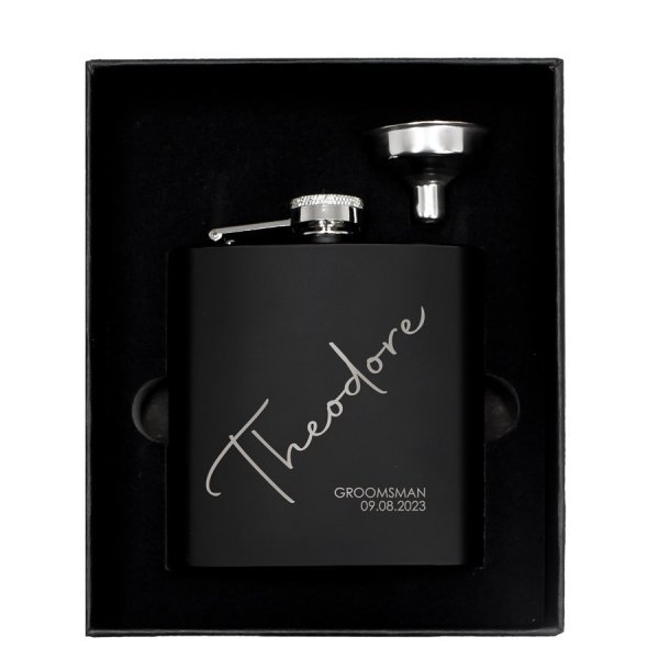 PERSONALISED WEDDING HIP FLASK FOR GROOMSMAN