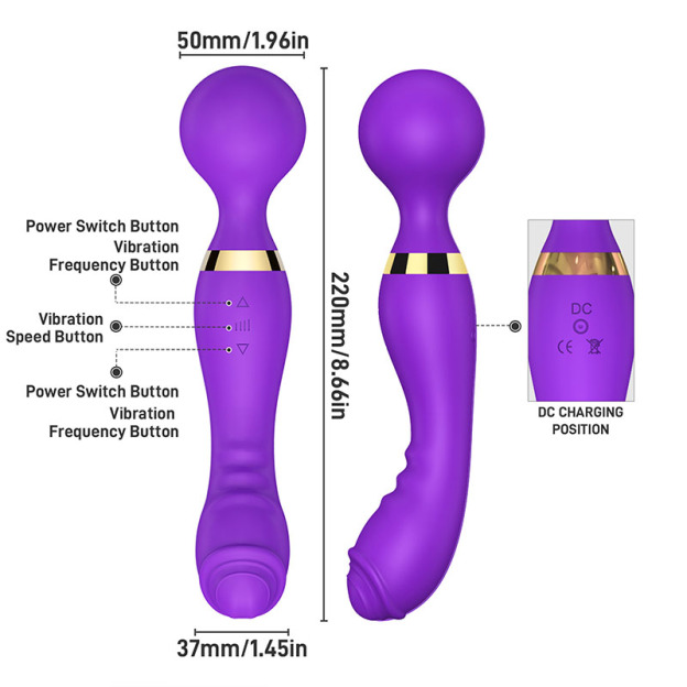 Dual-ended silicone relaxation massager