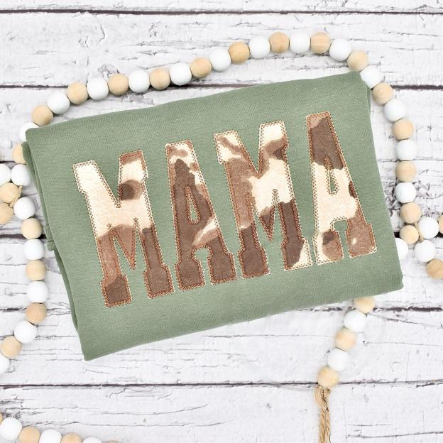 Mama Cow Print Sweatshirt - Available in Various Colors