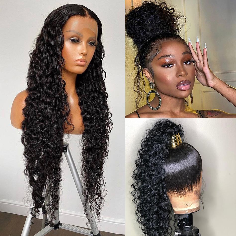 Curly Hair Natural Black Long Wigs-WigFrenzy