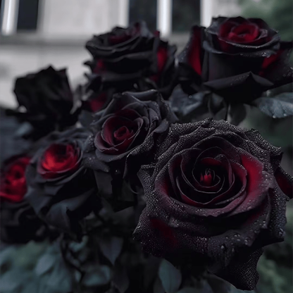 🔥RARE BLACK RED ROSE FLOWER SEEDS