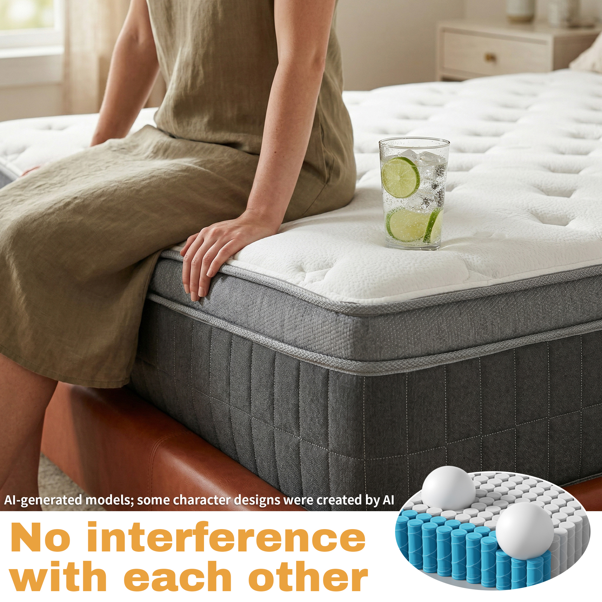 inight Full Size Cooling Hybrid Mattress, 14 Inch Medium Firm, Pocket Coils
