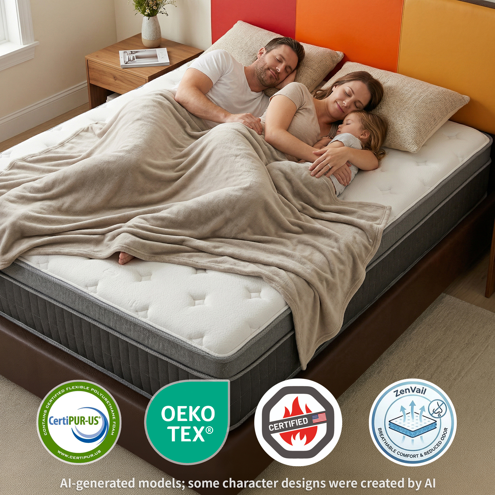 inight Full Size Cooling Hybrid Mattress, 14 Inch Medium Firm, Pocket Coils