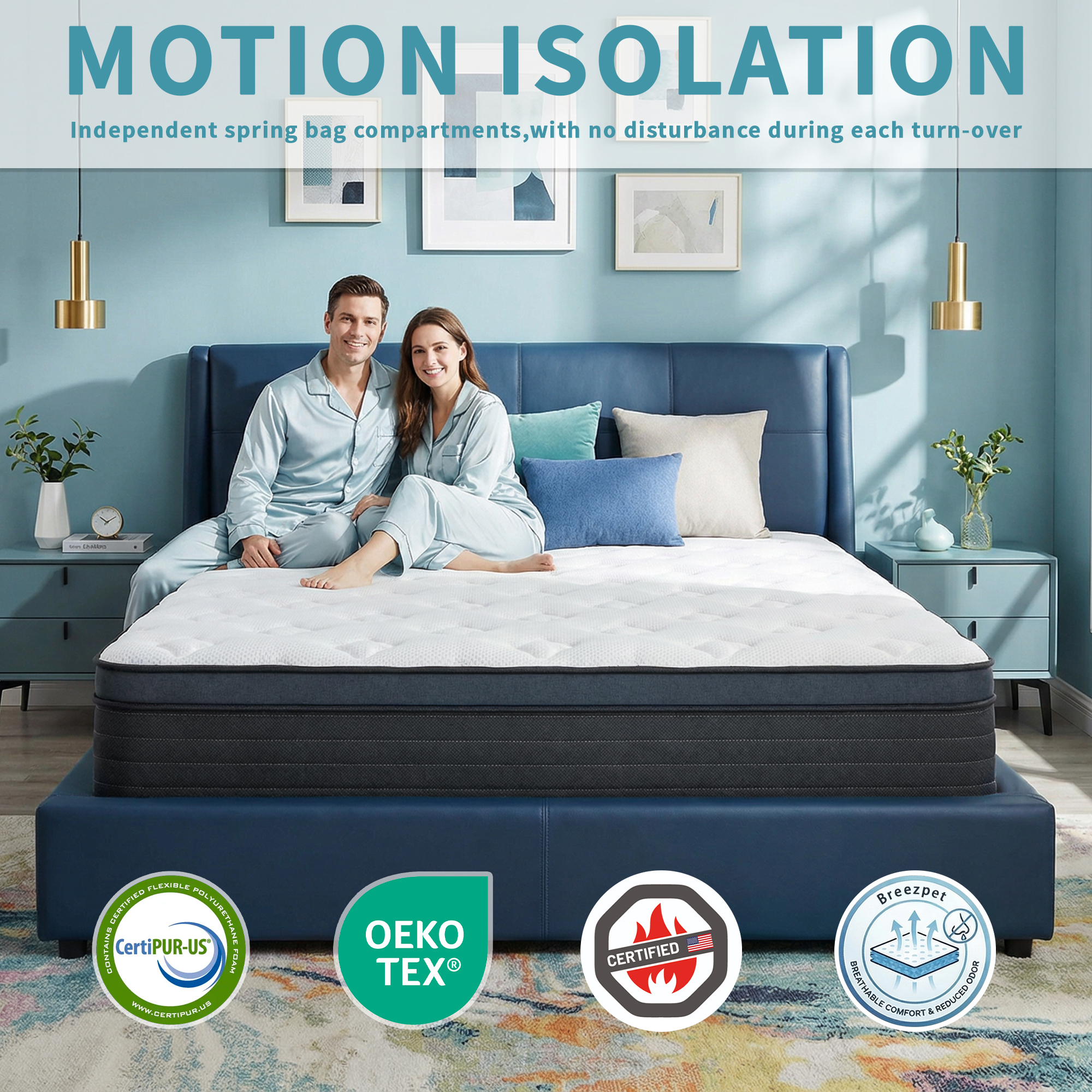 inight Full Size Mattress in a Box, 14 Inch Medium Firm Hybrid Memory Foam