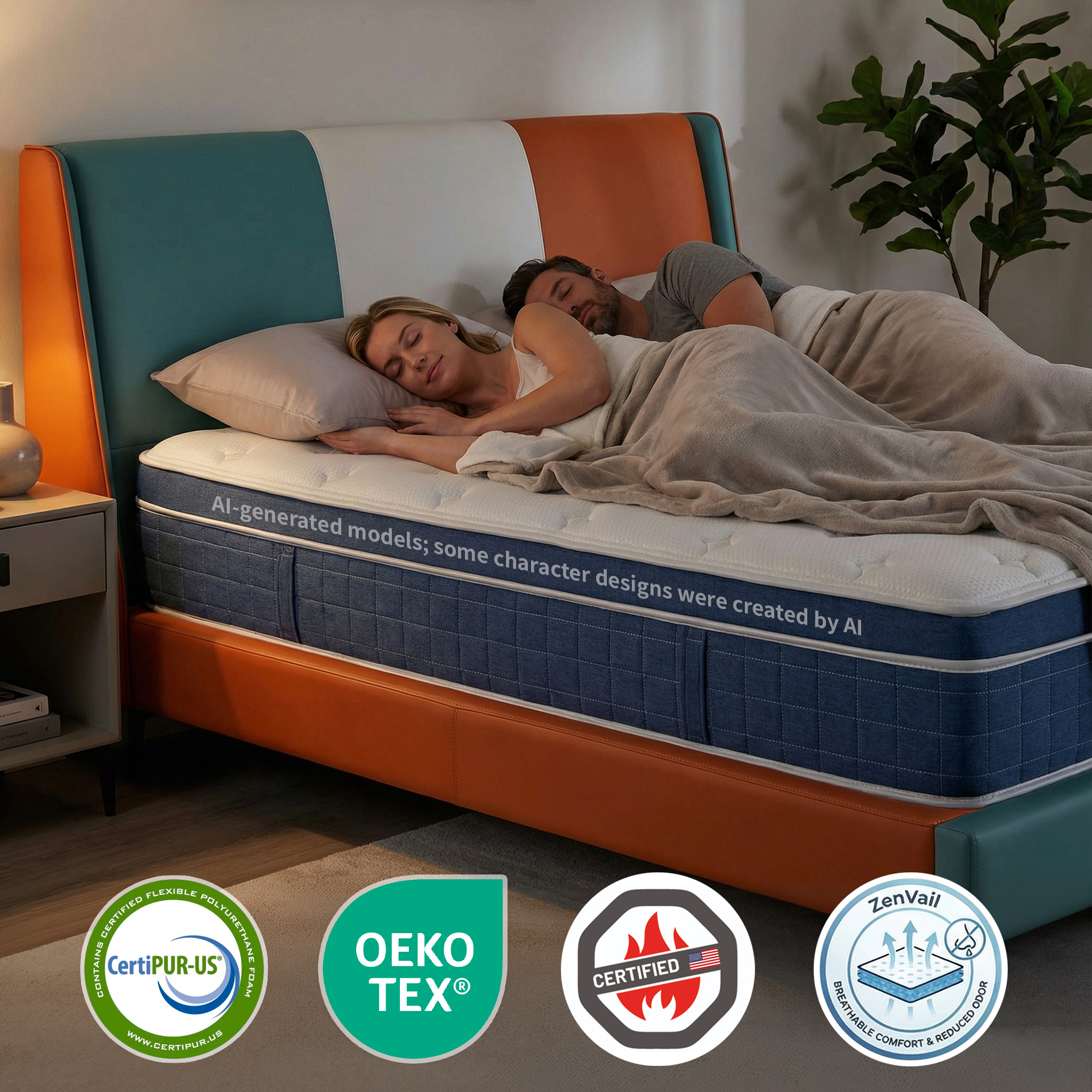 inight 14 Inch King Hybrid Mattress in a Box, Medium Firm, Cooling Bed