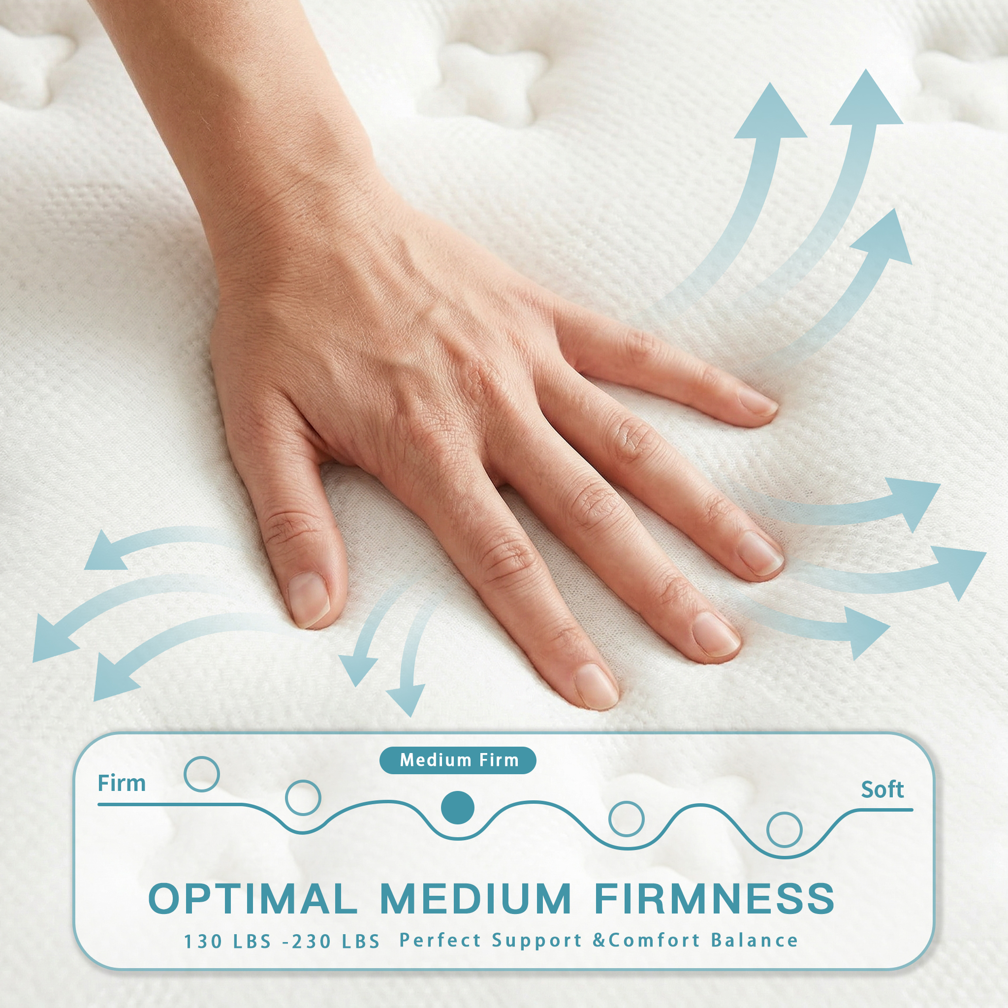 inight King Size Mattress in a Box, 14 Inch Medium Firm Hybrid Memory Foam