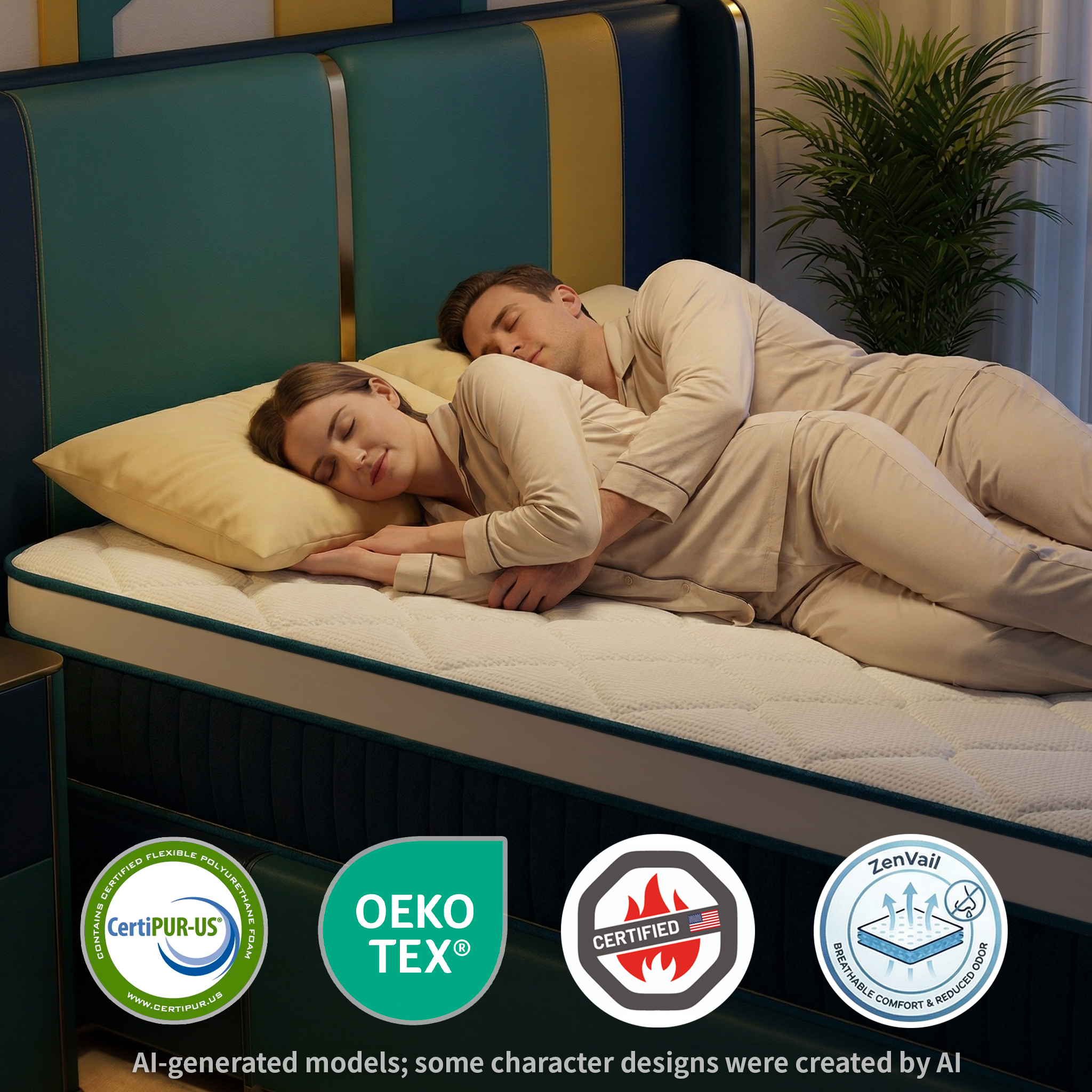 inight 10 Inch Twin Hybrid Mattress, Medium Firm, Memory Foam