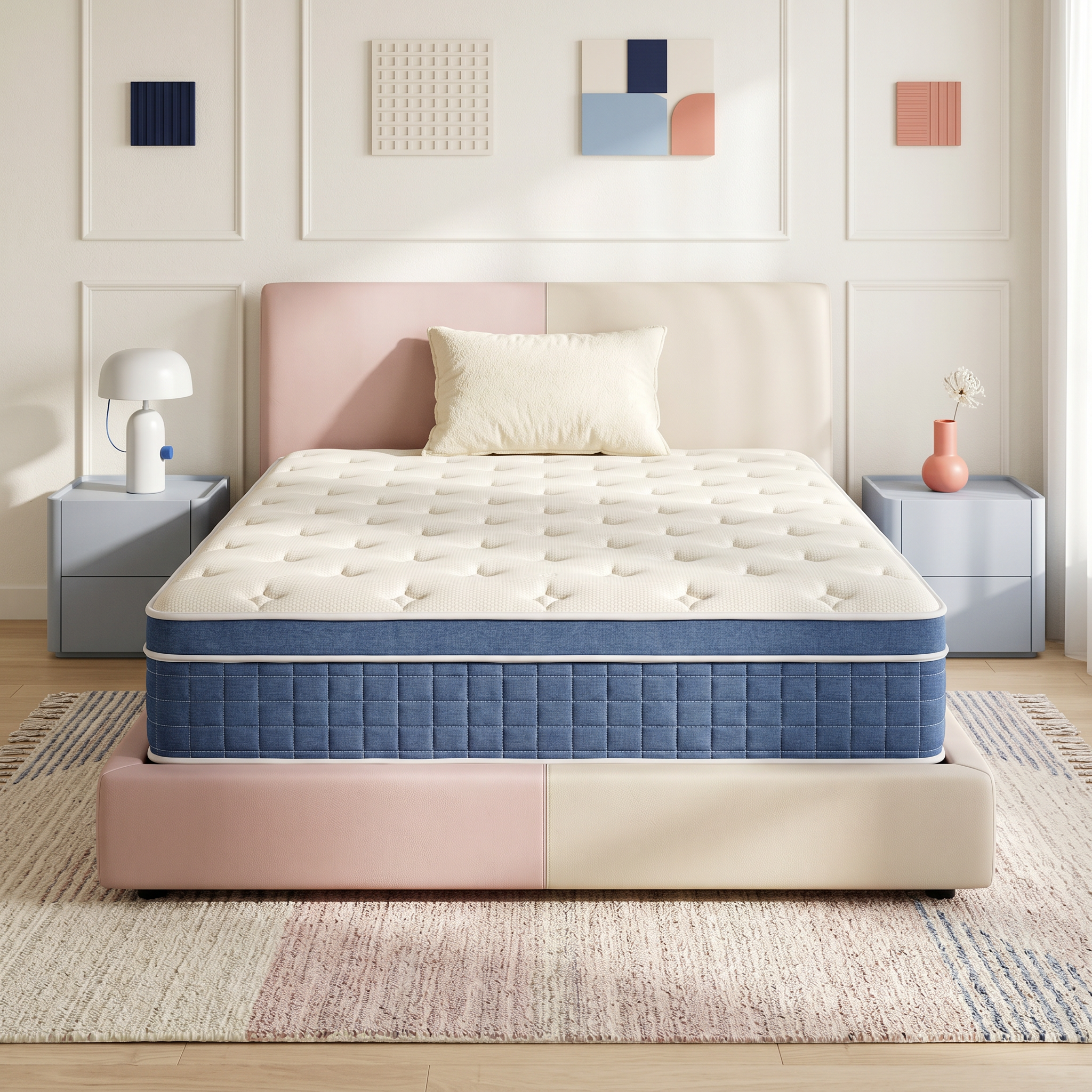 inight 12 Inch Twin Hybrid Mattress in a Box, Medium Firm, Cooling Bed