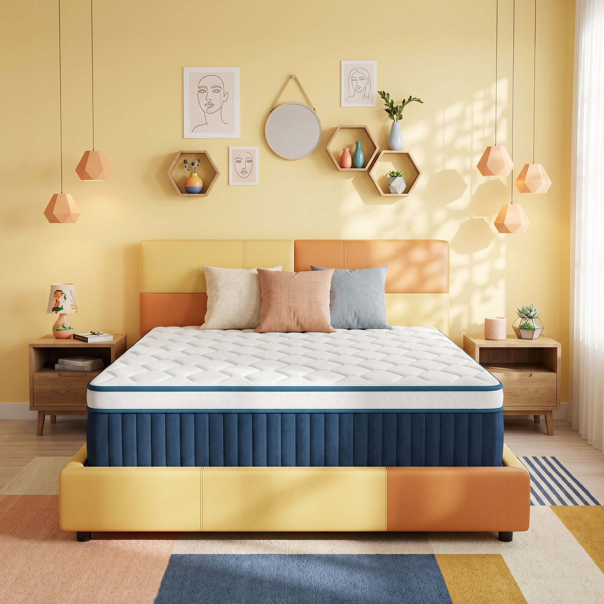 inight 12 Inch Queen Hybrid Mattress, Medium Firm, Memory Foam