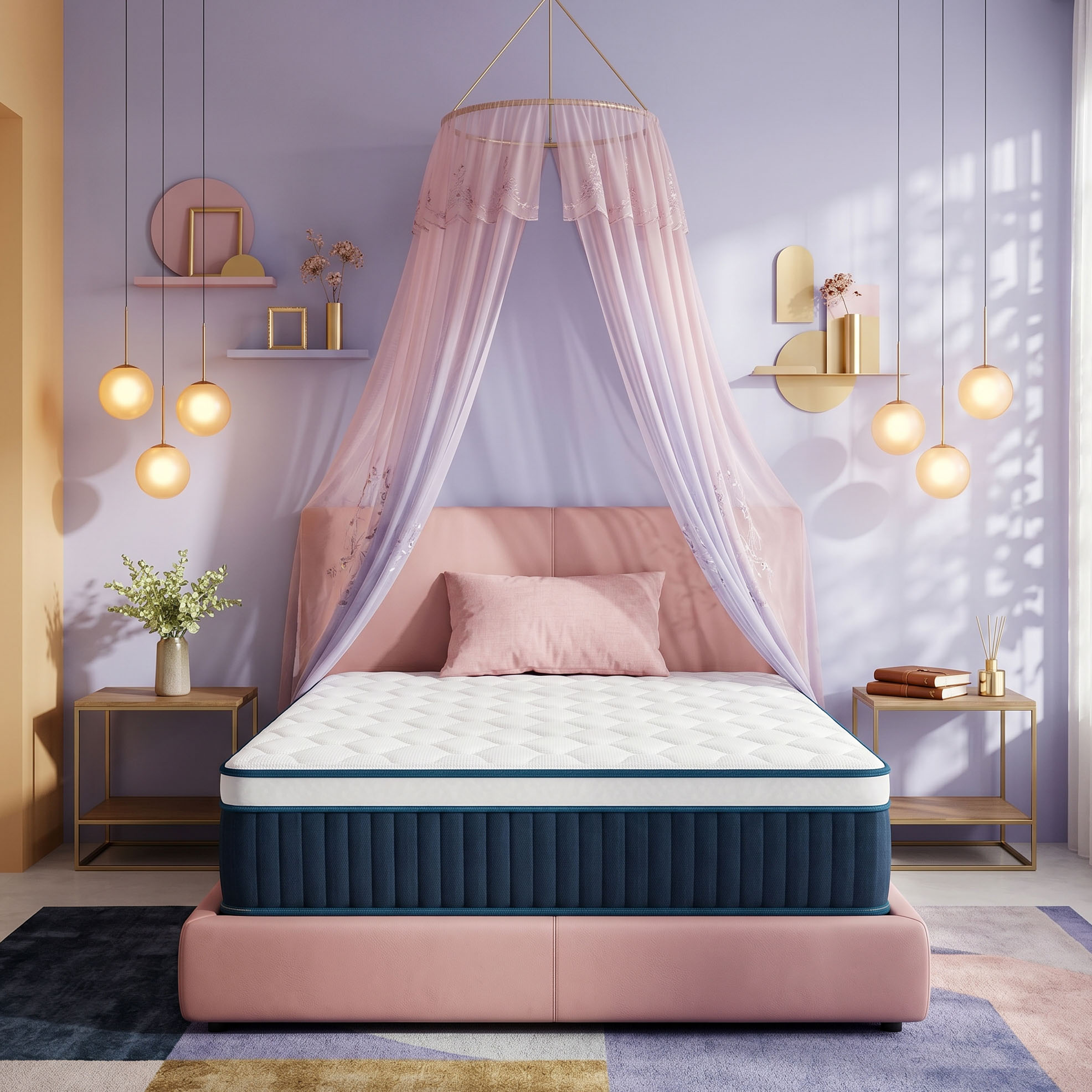 inight 10 Inch Twin Hybrid Mattress, Medium Firm, Memory Foam