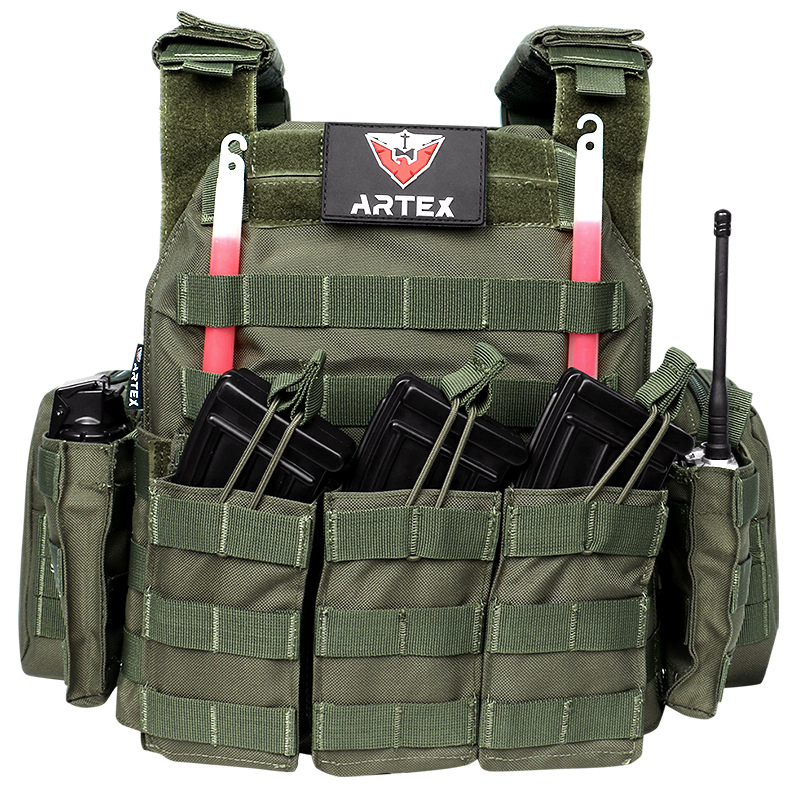 Artex Tacticon Vest Pouches Plate Carrier Vest, Hunting Armor, Adjustable Training Vests Breathable 3D Mesh Liner