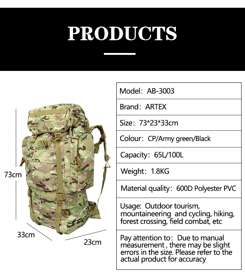 Artex tactical backpack