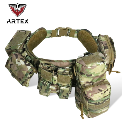 ARTEX Hunting Gadget Pouch Waist Bag Adjustable MOLLE Padded Patrol Duty Belt Combat Tactical Utility With Holster