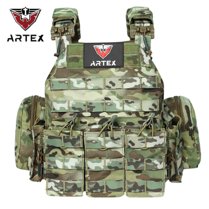 Artex Tactical Vest with Triple Magazine Pouch, 1000D Nylon Fabric, Quick Release, 6094K, Hunting, Airsoft Combat Accessories