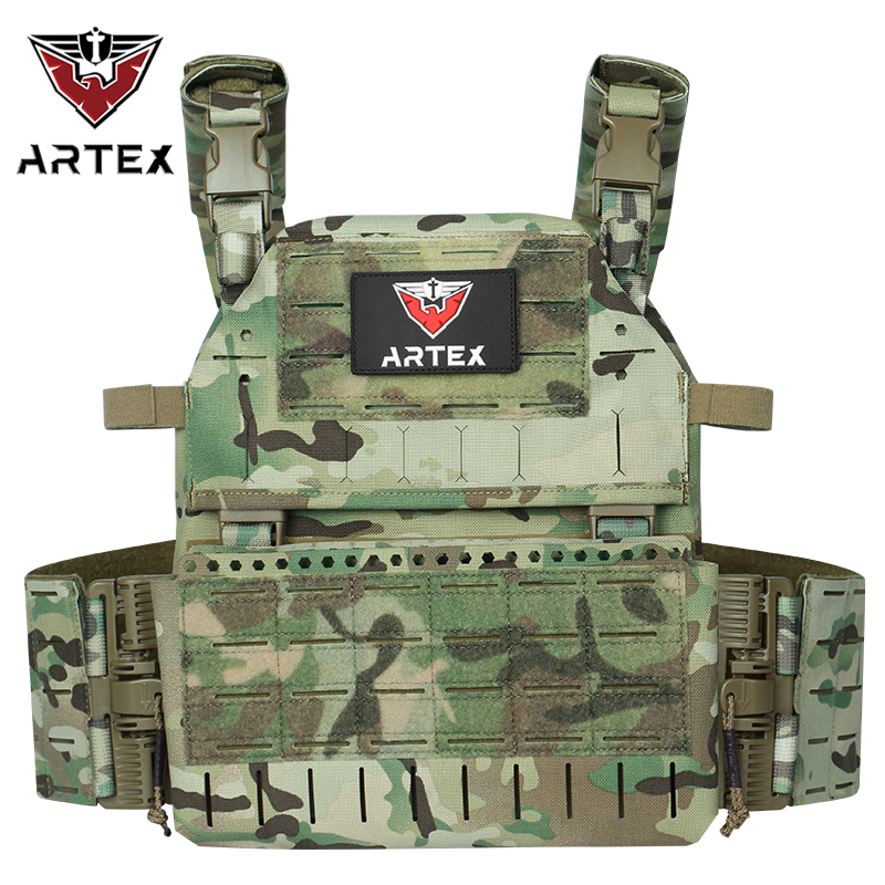 Artex Laser Cutting Waterproof Quick-Release Tactical Vest Equipment Molle Airsoft Plate Carrier Vest Chest Rig Bulletproof Military Vest