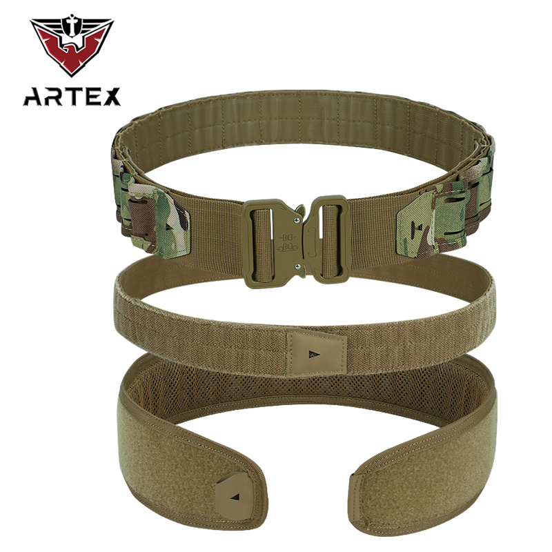 Artex Battle Molle Tactical Belt Duty Belt Heavy Duty Anti-Slip Pad & Inner Belt Comb 3-In-1 System