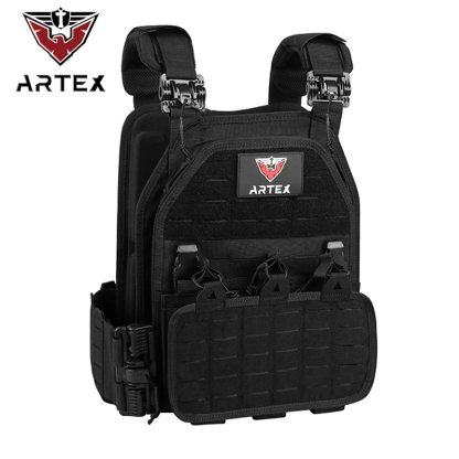Artex Lightweight Quick-release Combat Board Carrier 1000D Nylon Laser Molle Tactical Vest Black