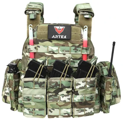 Artex Tacticon Vest Pouches Plate Carrier Vest, Hunting Armor, Adjustable Training Vests Breathable 3D Mesh Liner