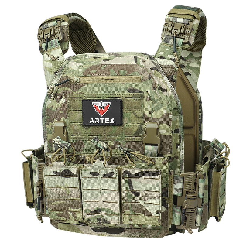 Artex Tactical Plate Carrier with Triple Magazine Pouch MOLLE Tactical JKC Vest Military Camouflage Vest