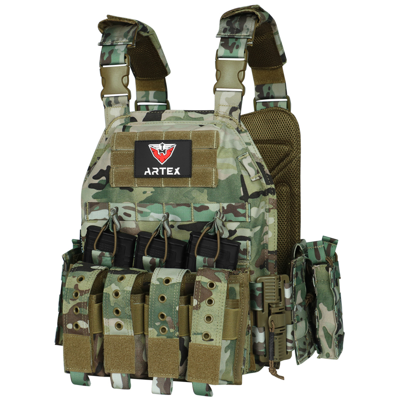 Artex 1000D Nylon Plate Carrier Tactical Vest Outdoor Hunting Protective Adjustable Molle Vest for Airsoft Combat