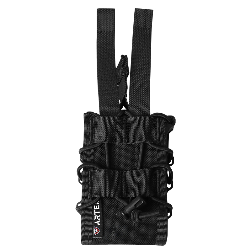 Tactical Magazine Pouch Rifle Single Double Mag Pouch Holster MOLLE Belt Attach Mag Bag for AR-15 M4 M16 5.56mm Magazines