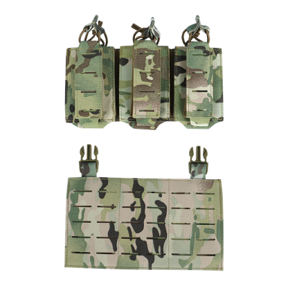 Artex Tactical Vest Modular Front Panel Accessories Universal Triple-layer Double-clip Equipment Bag Front Panel