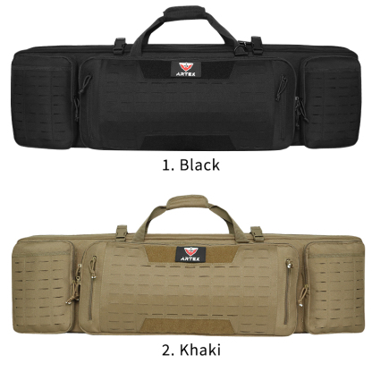 Artex Outdoor Tactical Gun Bag 36/42 inch Double Gun Large Capacity Hard Shell Waterproof Long Backpack Fishing Hunting Rifle Bag