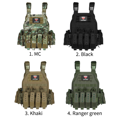 Artex 1000D Nylon Plate Carrier Tactical Vest Outdoor Hunting Protective Adjustable Molle Vest for Airsoft Combat