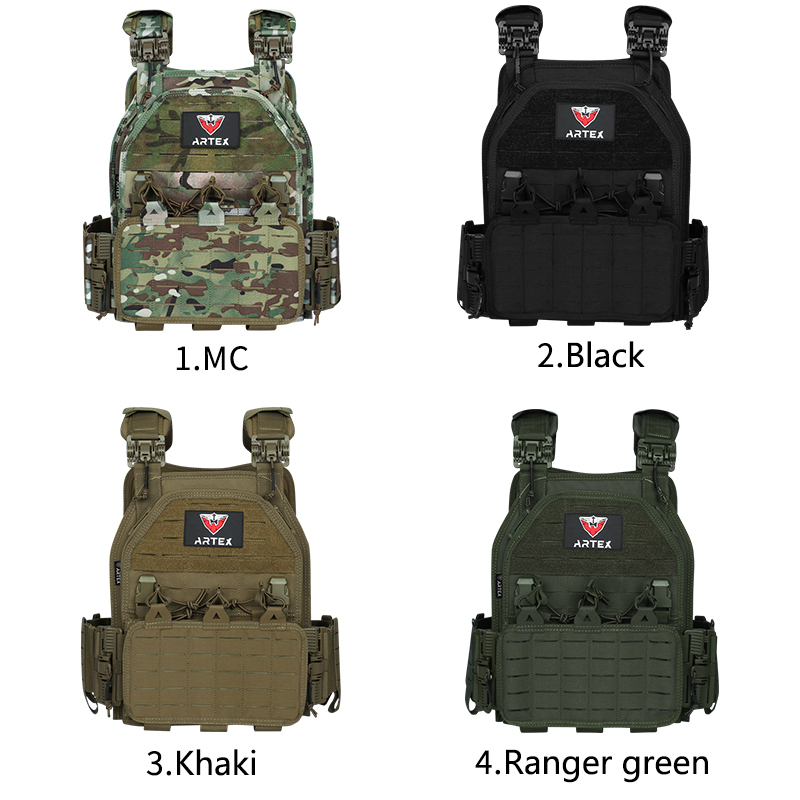 Artex Lightweight Quick-release Combat Board Carrier 1000D Nylon Laser Molle Tactical Vest