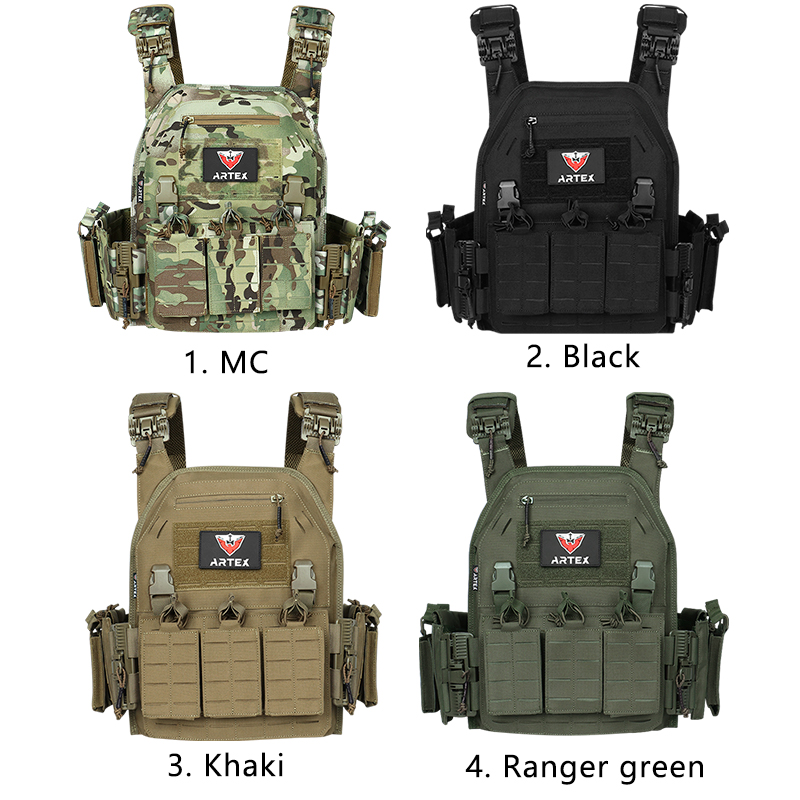 New combat vest 6094 quick detachable light laser cut tactical vest black gear to carry Military tactical vest