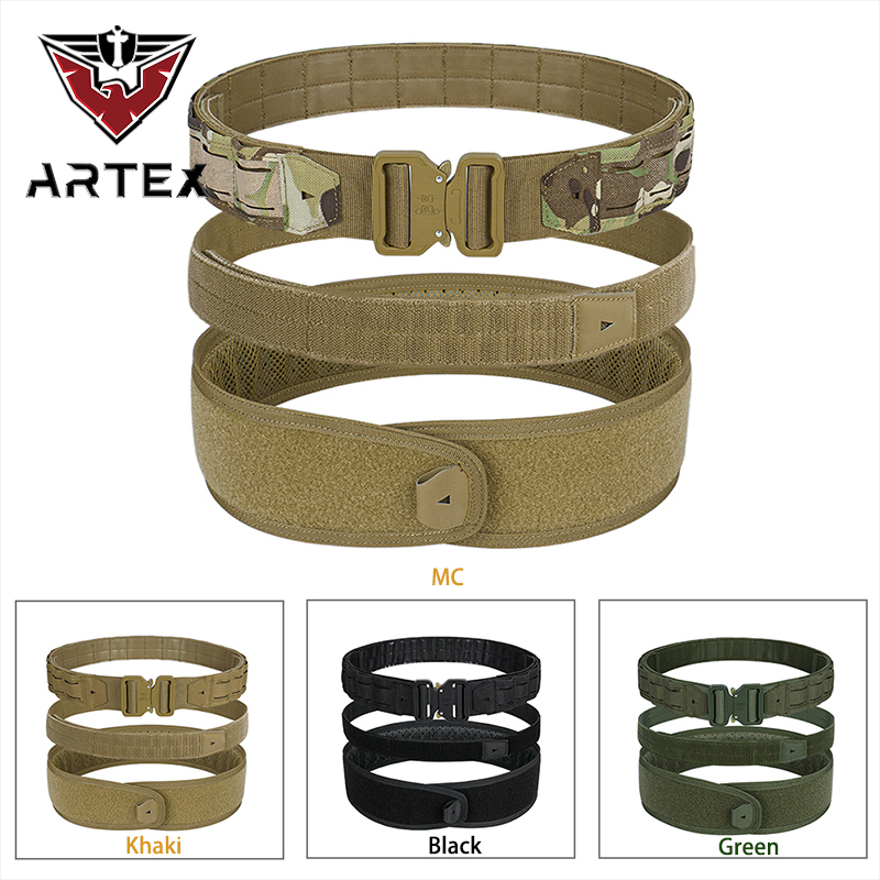 Artex Battle Molle Tactical Belt Duty Belt Heavy Duty Anti-Slip Pad & Inner Belt Comb 3-In-1 System