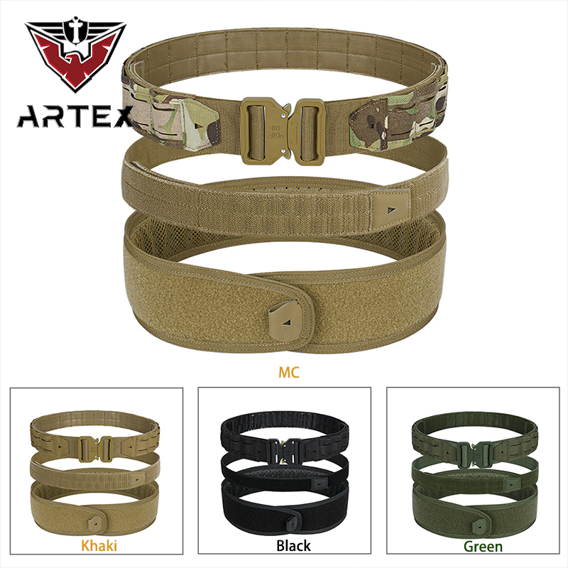 Artex Battle Molle Tactical Belt Duty Belt Heavy Duty Anti-Slip Pad & Inner Belt Comb 3-In-1 System