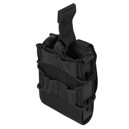 Tactical Magazine Pouch Rifle Single Double Mag Pouch Holster MOLLE Belt Attach Mag Bag for AR-15 M4 M16 5.56mm Magazines