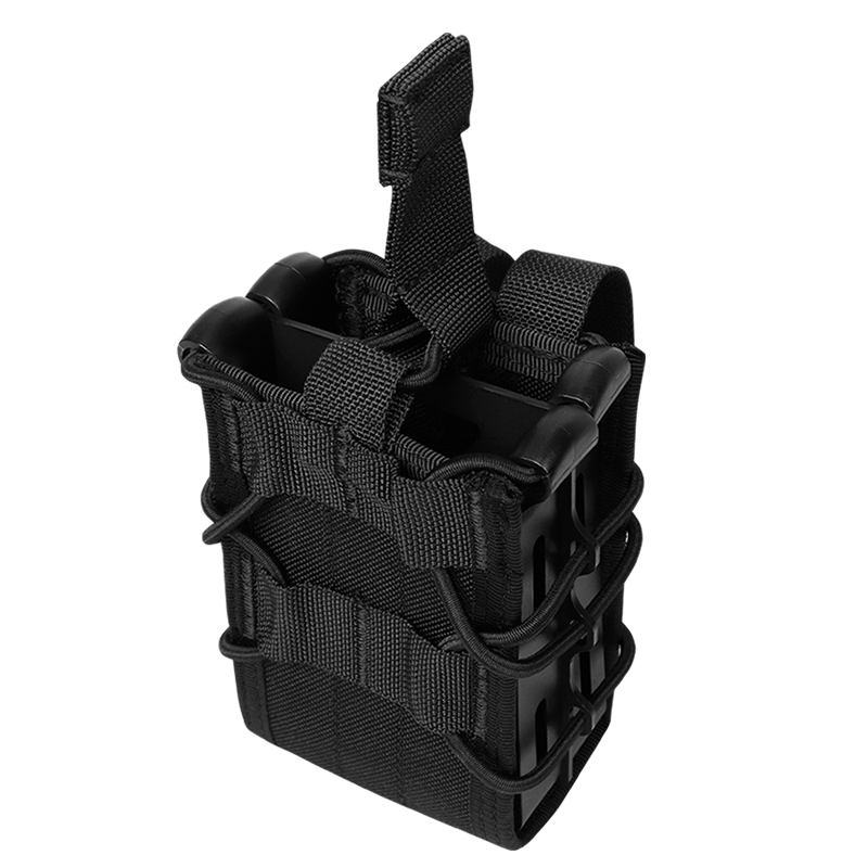 Tactical Magazine Pouch Rifle Single Double Mag Pouch Holster MOLLE Belt Attach Mag Bag for AR-15 M4 M16 5.56mm Magazines