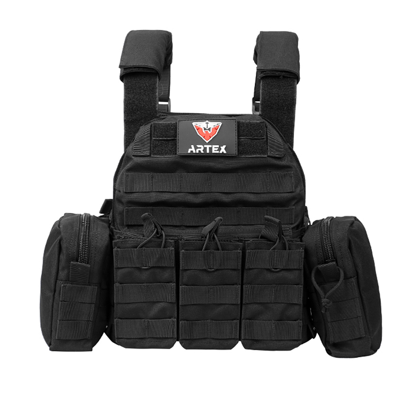 Artex Tacticon Vest Pouches Plate Carrier Vest, Hunting Armor, Adjustable Training Vests Breathable 3D Mesh Liner