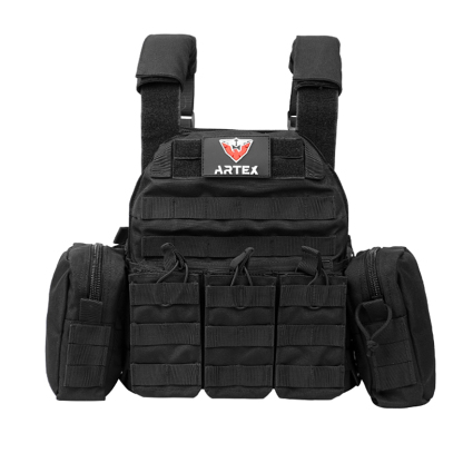 Artex Tacticon Vest Pouches Plate Carrier Vest, Hunting Armor, Adjustable Training Vests Breathable 3D Mesh Liner