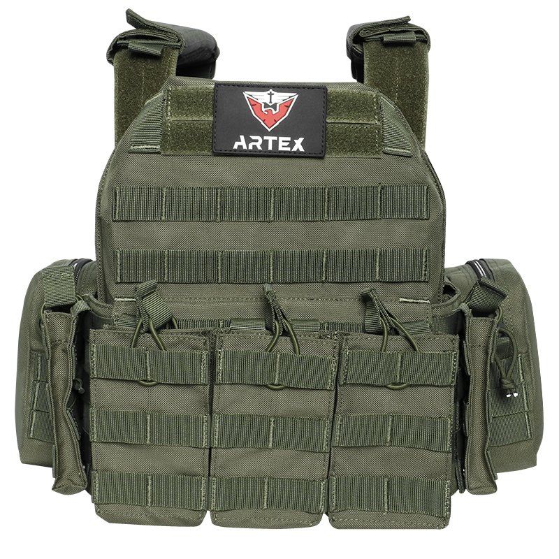 Artex Tacticon Vest Pouches Plate Carrier Vest, Hunting Armor, Adjustable Training Vests Breathable 3D Mesh Liner