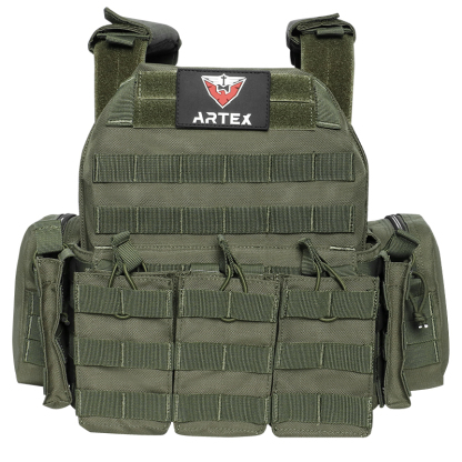 Artex Tacticon Vest Pouches Plate Carrier Vest, Hunting Armor, Adjustable Training Vests Breathable 3D Mesh Liner