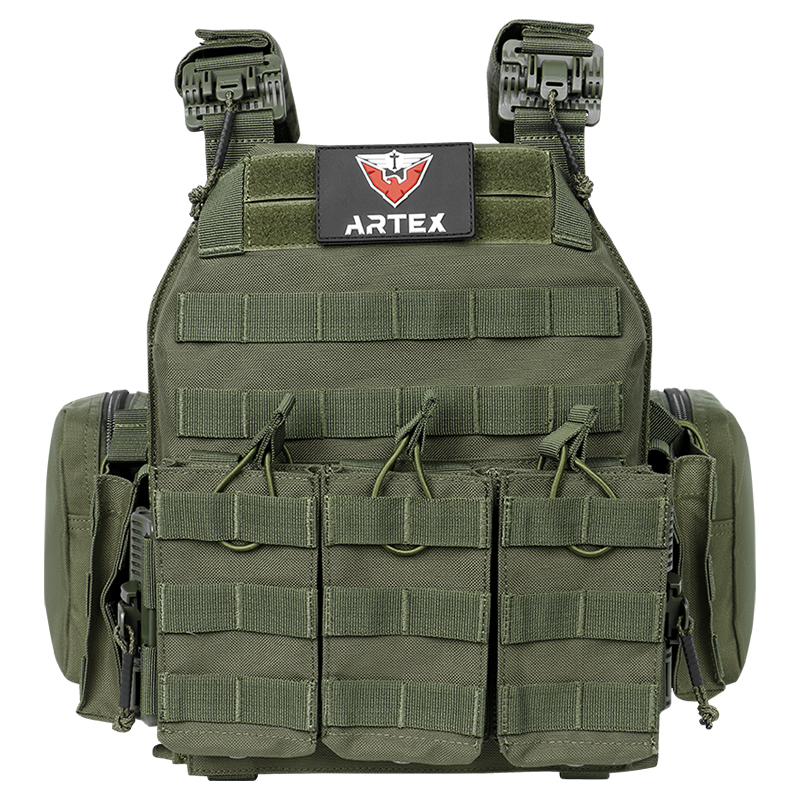Artex Tactical Vest with Triple Magazine Pouch, 1000D Nylon Fabric