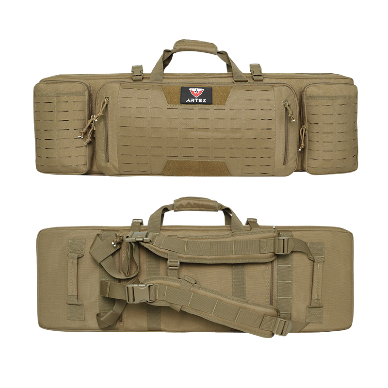 Artex Outdoor Tactical Gun Bag 36/42 inch Double Gun Large Capacity Hard Shell Waterproof Long Backpack Fishing Hunting Rifle Bag